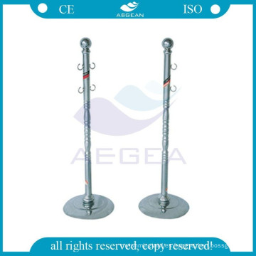 AG-SS078 CE ISO material hospitalario poste vertical carro de acero inoxidable